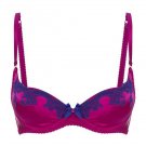 AGENT PROVOCATEUR Molly Silk Cerise Pink/Purple Bra UK Size 34D BNWT