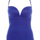GOSSARD Egoboost Riviera Blue Bandeau Plunge Swimsuit BNWT