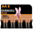 Duracell Plus Power 100 Alkaline Battery Aa Lr6 8 Unit