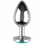 Coquette Anal Plug Metal Blue Color Size M 3.5 X 8cm