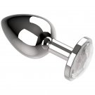 Coquette Anal Plug Metal White Color Size L 4 X 9cm
