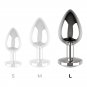 Coquette Anal Plug Metal White Color Size L 4 X 9cm
