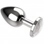 Coquette Anal Plug Metal White Color Size L 4 X 9cm