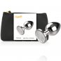 Coquette Anal Plug Metal Clear Color Size M 3.5 X 8cm
