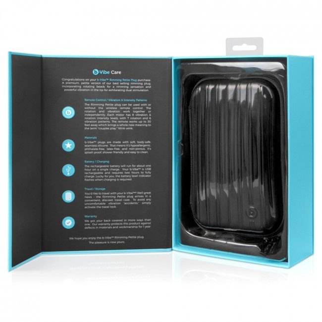 B-vibe Rimming Petite Remote Control Plug Black