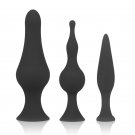 Ohmama Silicone Anal Plug Set, Black
