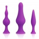 Ohmama Silicone Anal Plug Set, Purple