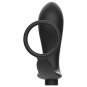 Penis Ring With Remote Control Anal Plug Black Rechargeable