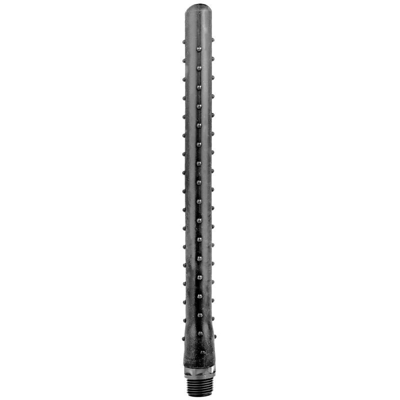 All Black Ridged Silicone Anal Douche 27cm