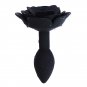 Ohmama Fetish Rose Silicone Anal Plug, Black