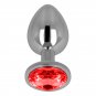Ohmama Anal Plug Metal Red 9 Cm