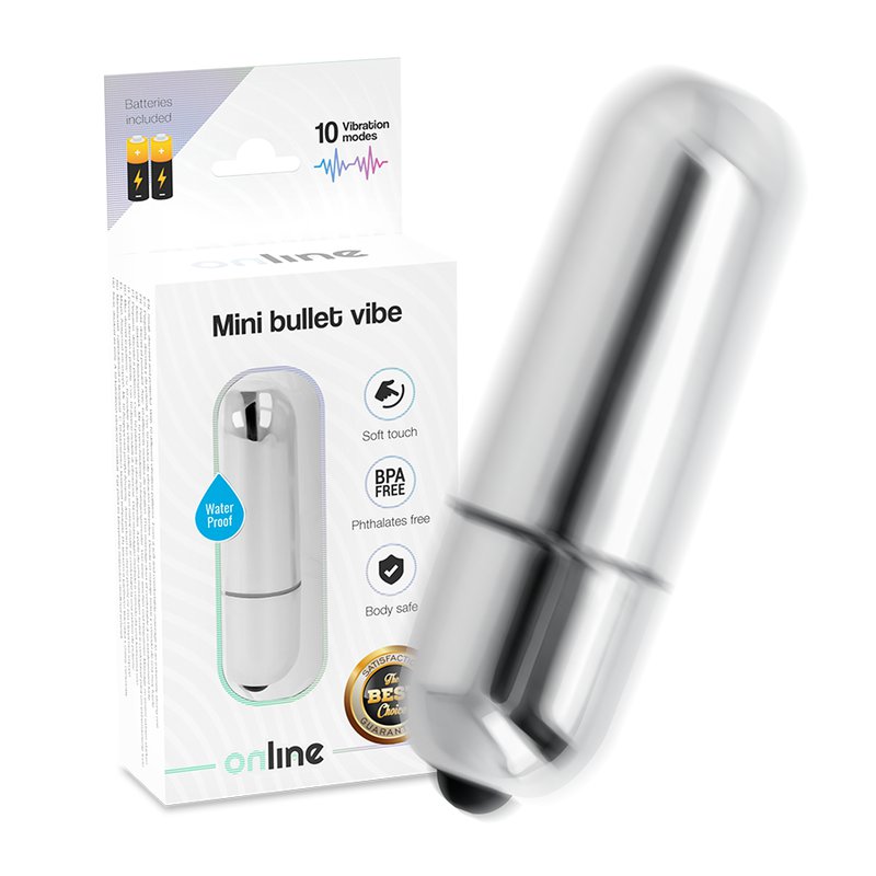 Online Mini Bullet Vibe, Silver
