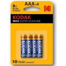 Kodak Max Alkaline Battery Aa Lr6 Blister * 4