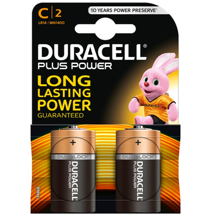 Duracell Plus Power Battery C Lr14 2 Units