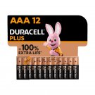 Duracell Plus Power 100 Alkaline Battery Aaa Lr03 12 Unit