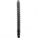 All Black Mega Ripple Silicone Anal Douche 28.5cm