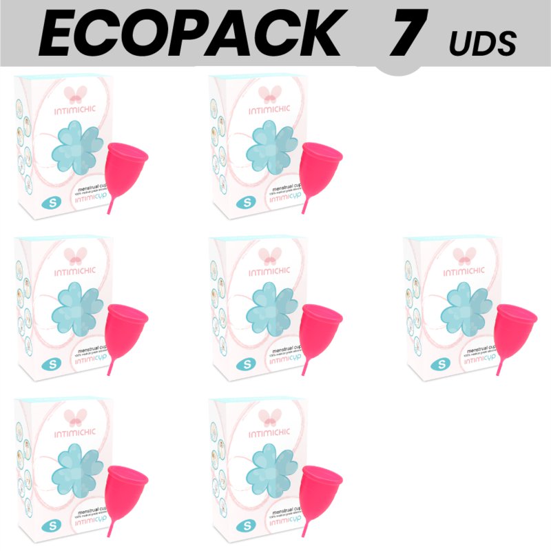 Ecopack 7 Uds - Intimichic Medical Silicone Menstrual Cup S