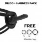 Cock Miller Harness + Silicone Density Cocksil Articulable - Black 13cm