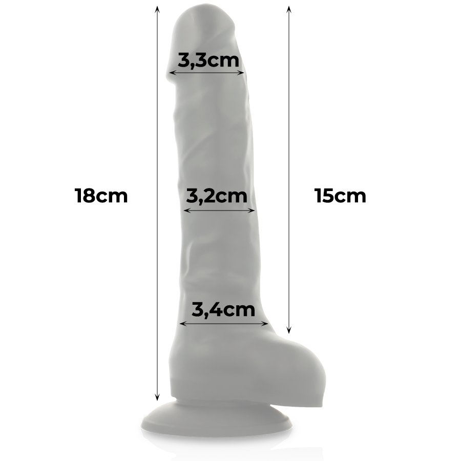 Cock Miller Silicone Density Cocksil Articulable Black 18 Cm