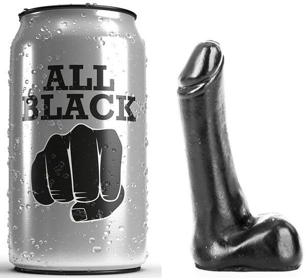 All Black Dildo 9cm