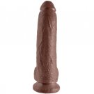 King Cock 9" Cock Brown With Balls 22.9 Cm