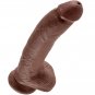 King Cock 9" Cock Brown With Balls 22.9 Cm