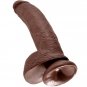 King Cock 9" Cock Brown With Balls 22.9 Cm
