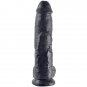 King Cock 10" Cock Black With Balls 25.4 Cm