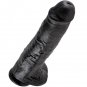 King Cock 11" Cock Black With Balls 28 Cm
