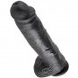 King Cock 11" Cock Black With Balls 28 Cm