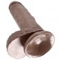 King Cock 7" Cock Brown With Balls 17.8 Cm