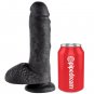 King Cock 8" Cock Black With Balls 20.3 Cm