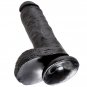King Cock 8" Cock Black With Balls 20.3 Cm