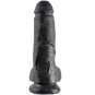King Cock 8" Cock Black With Balls 20.3 Cm