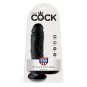 King Cock 8" Cock Black With Balls 20.3 Cm