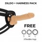 Cock Miller Harness + Silicone Density Articulable Cocksil 18 Cm