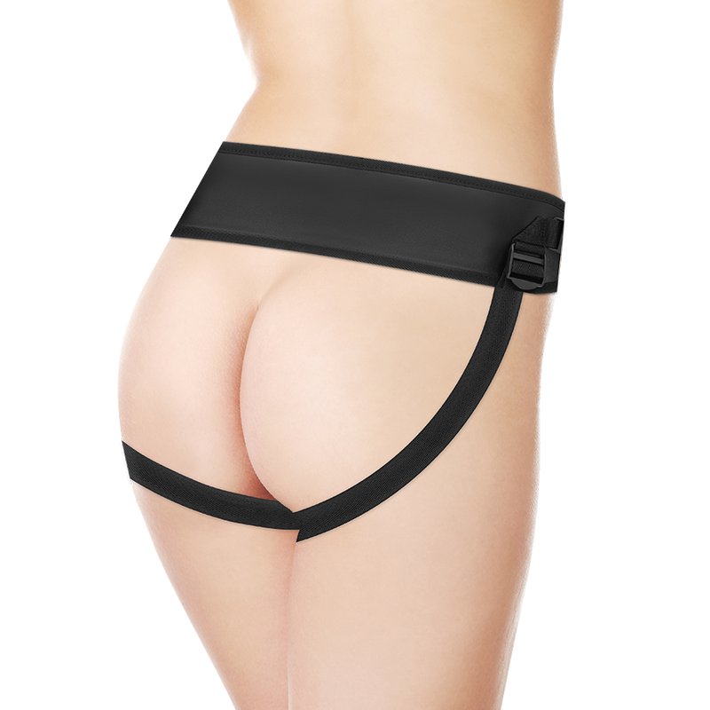 Cock Miller Harness + Silicone Density Articulable Cocksil, Black 18 Cm