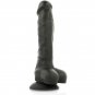 Cock Miller Harness + Silicone Density Articulable Cocksil, Black 18 Cm