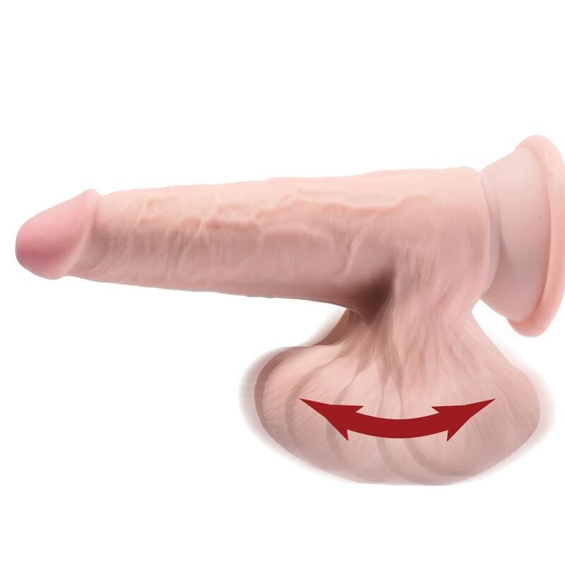King Cock Plus 3d Cock Swinging Balls 24.5 Cm, Light Skin