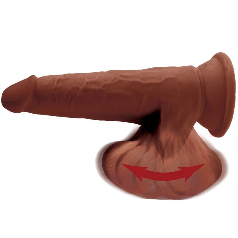 King Cock Plus 3d Cock Swinging Balls 24.5 Cm, Brown
