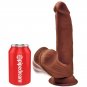 King Cock Plus 3d Cock Swinging Balls 24.5 Cm, Brown