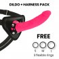 Delta Club Toys Harness + Dong Pink Silicone 20 X 4 Cm