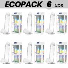 Ecopack 6 Uds - Xray Clear Transparent Realistic Dildo 22cm X 4.6cm