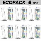 Ecopack 6 Uds - Xray Clear Transparent Dildo 18cm X 4cm