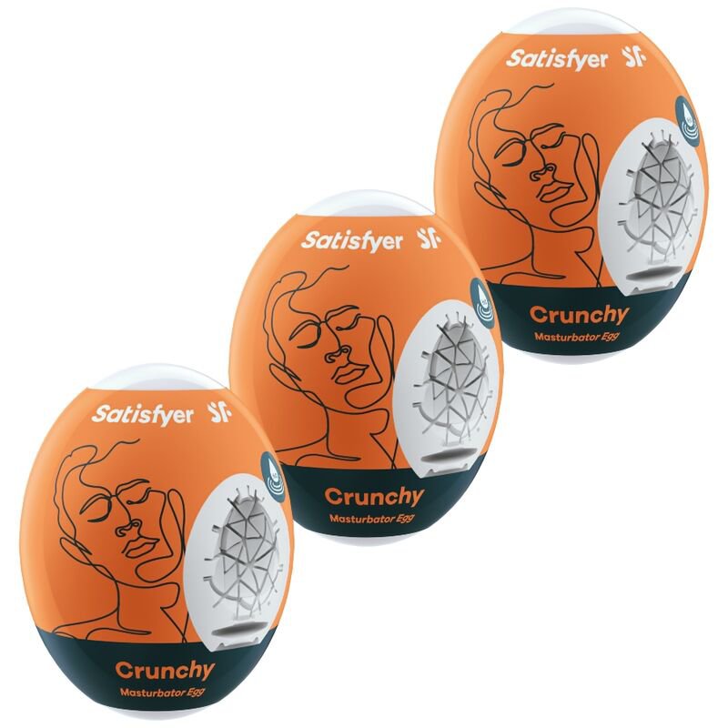 Satisfyer 3 Masturbator Eggs, Crunchy