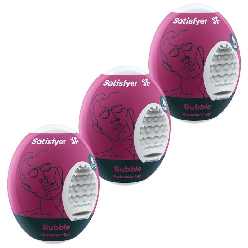 Satisfyer 3 Masturbator Eggs, Bubble