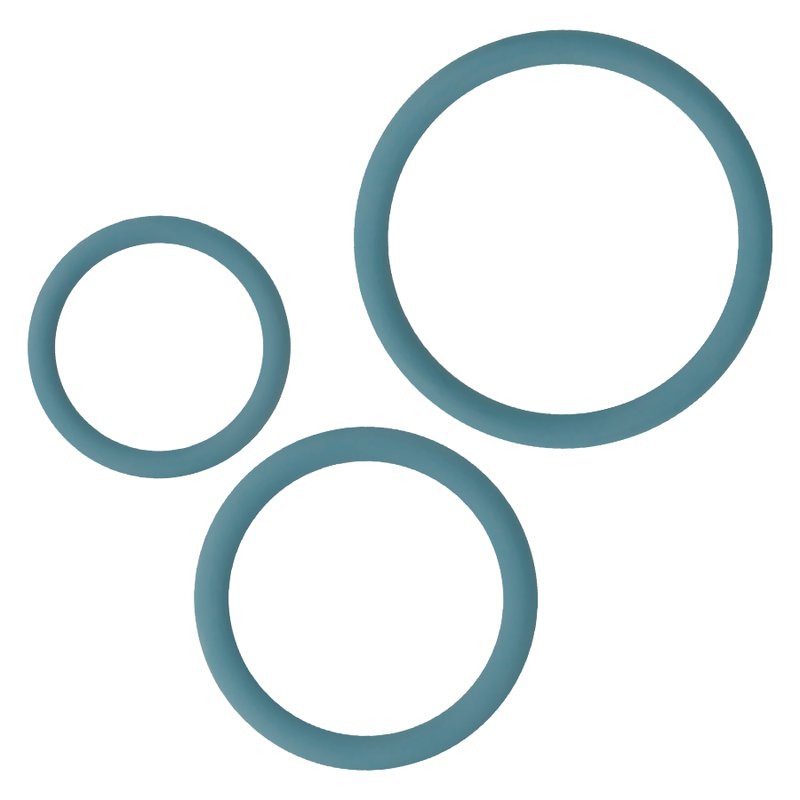 Ohmama 3 Rings Set For Penis & Testicles - Blue
