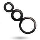 Addicted Toys Rings Set For Penis Black Tpr