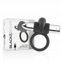 Black and Silver Burton Rechargeable Vibrating Ring 10v