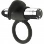 Black and Silver Burton Rechargeable Vibrating Ring 10v